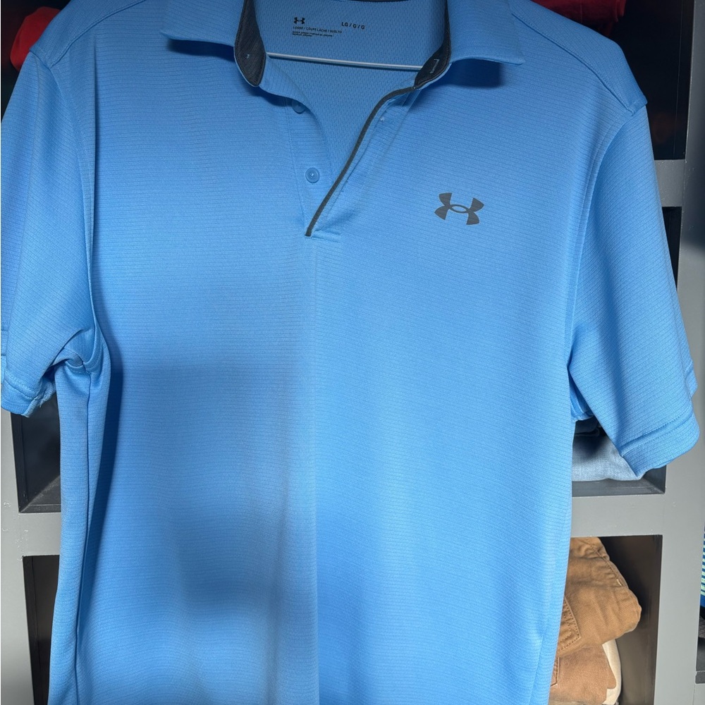 LG Men's Light Blue Polo Shirt